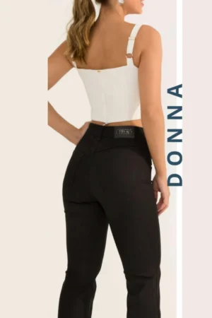 Calça bootcut preta divero