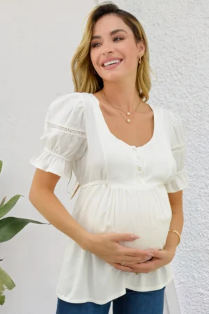 Bata amamentação manga curta