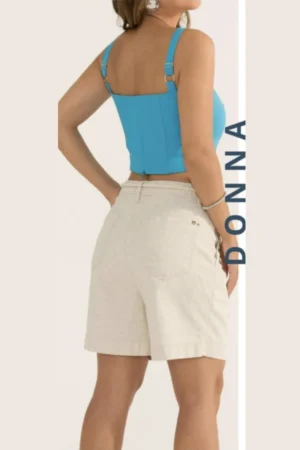 Bermuda slouchy divero eco com cinto corda