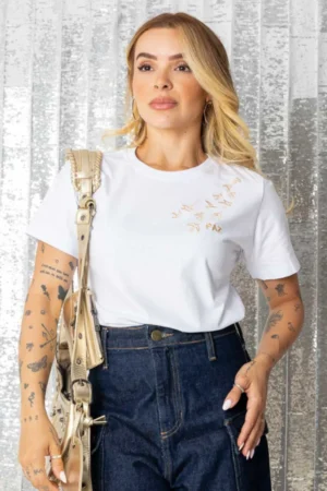 Camiseta bordada paz