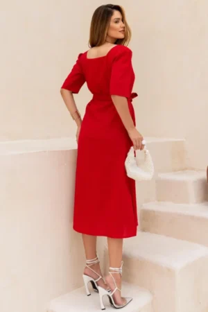 Chemise midi com faixa