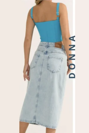 Saia jeans midi divero