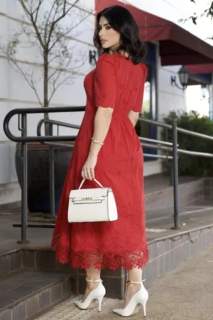 Vestido laise bordado