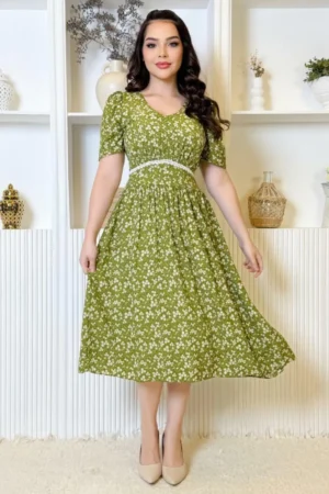 Vestido midi estampa floral