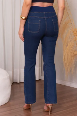 Calça jeans flare gestante