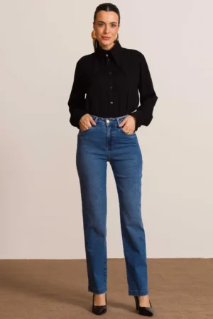 Calça jeans reta